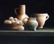 Kunstwerk stilleven met potten
