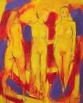 3 figuren in rood/geel/paars 3 figuren in rood/geel/paars