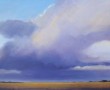 paarse wolk boven de hei Kunstwerk paarse wolk boven de hei