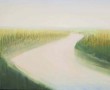 beek door landschap Kunstwerk beek door landschap