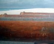 buizen op het strand Kunstwerk buizen op het strand