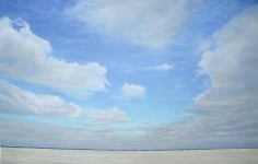 (102) strand, lucht en rood -wit object (102) strand, lucht en rood -wit object