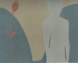 bergwand met silhouet Kunstwerk bergwand met silhouet
