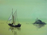 Lagune met ruïne  Lagune met ruïne