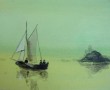 Lagune met ruïne  Kunstwerk Lagune met ruïne