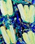 ~ 4 Witte Tulpen - Acrylverf op linnen (100x80) ~