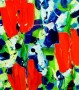 ~ 3 Rode Tulpen - Acrylverf op linen (80x70) ~ Kunstwerk ~ 3 Rode Tulpen - Acrylverf op linen (80x70) ~