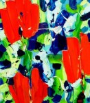 ~ 3 Rode Tulpen - Acrylverf op linen (80x70) ~ ~ 3 Rode Tulpen - Acrylverf op linen (80x70) ~