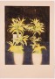 zonder titel (plant achter plakplastic) Kunstwerk zonder titel (plant achter plakplastic)