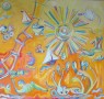 dagje naar het strand Kunstwerk dagje naar het strand