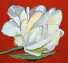 oranje tulp Kunstwerk oranje tulp