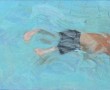 Jongen duikt onder 2 Kunstwerk Jongen duikt onder 2
