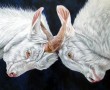 Twee geiten Kunstwerk Twee geiten