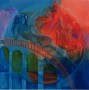 Liggend naakt op brug, Safira Kunstwerk Liggend naakt op brug, Safira