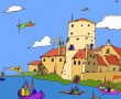 Bezoek aan Noord Engeland Kunstwerk Bezoek aan Noord Engeland