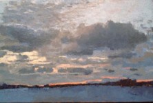 Avondlucht boven water Avondlucht boven water