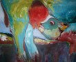 koe met zogend kalf Kunstwerk koe met zogend kalf