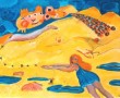 vliegeren aan zee Kunstwerk vliegeren aan zee
