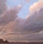 grote lucht boven meer Kunstwerk grote lucht boven meer