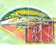 groene wijn Kunstwerk groene wijn