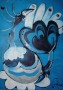 Blauwe Pauwe Kunstwerk Blauwe Pauwe