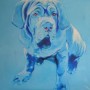 Blauwe Mastino Kunstwerk Blauwe Mastino