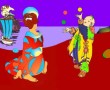 Nachtelijke Japanse baai, Sprankeltje en het jongleurtje Kunstwerk Nachtelijke Japanse baai, Sprankeltje en het jongleurtje