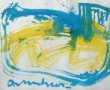 Kunstwerk ~ boot (blauw-geel) ~