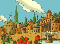 Ruïnes en tomaten in Rome Ruïnes en tomaten in Rome