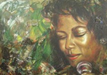 Jazz Art - Denise in green Jazz Art - Denise in green
