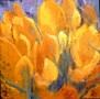 gele krokussen Kunstwerk gele krokussen