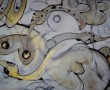 Witte pauwe  Kunstwerk Witte pauwe