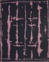 houtsnede(violet op zwart) Kunstwerk houtsnede(violet op zwart)