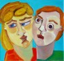 zusje broertje Kunstwerk zusje broertje