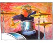 drummer on stage Kunstwerk drummer on stage
