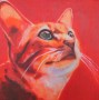 Rode Kat Kunstwerk Rode Kat