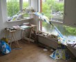 Kasteel uitkijkend over de Rotte Kunstwerk Kasteel uitkijkend over de Rotte