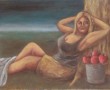 Liggend meisje Kunstwerk Liggend meisje