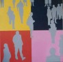 Wachtenden CS Amsterdam (vier kleuren) Kunstwerk Wachtenden CS Amsterdam (vier kleuren)