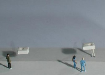 Phase 4 (transformation) / model of white elemente for Rotterdam / Baum 4 & 5