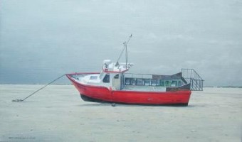 (104) bootje op het strand  (104) bootje op het strand