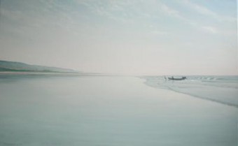 (116) bootje op het strand