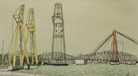 Rotterdam. Maasbrug, geel/oranje Rotterdam. Maasbrug, geel/oranje