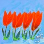 4x tulp Kunstwerk 4x tulp