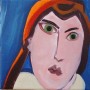 jonge vrouw  Kunstwerk jonge vrouw
