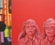 girls thinking red Kunstwerk girls thinking red
