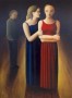 twee vrouwen en een man Kunstwerk twee vrouwen en een man