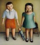 twee kinderen 2 Kunstwerk twee kinderen 2