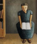 vrouw met boek vrouw met boek