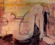 Liggend naakt-roze Kunstwerk Liggend naakt-roze